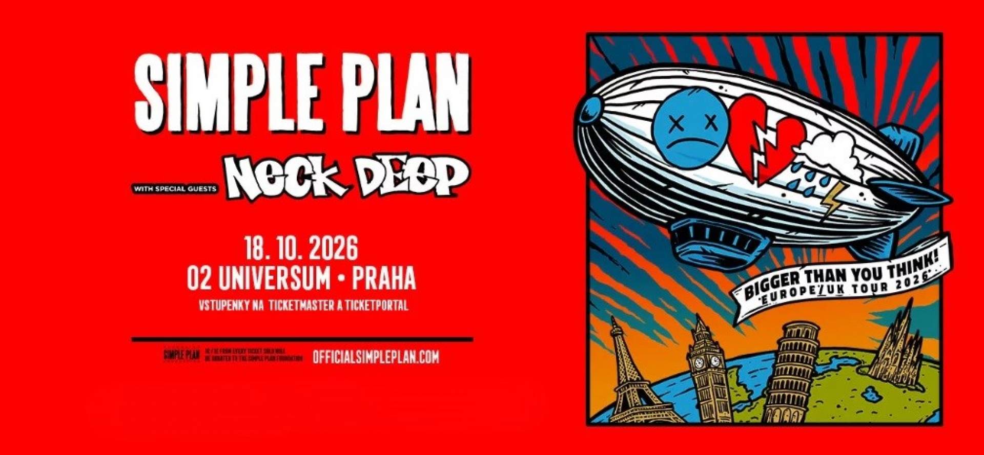 Simple Plan, Bigger Than You Think Europe Tour 2026