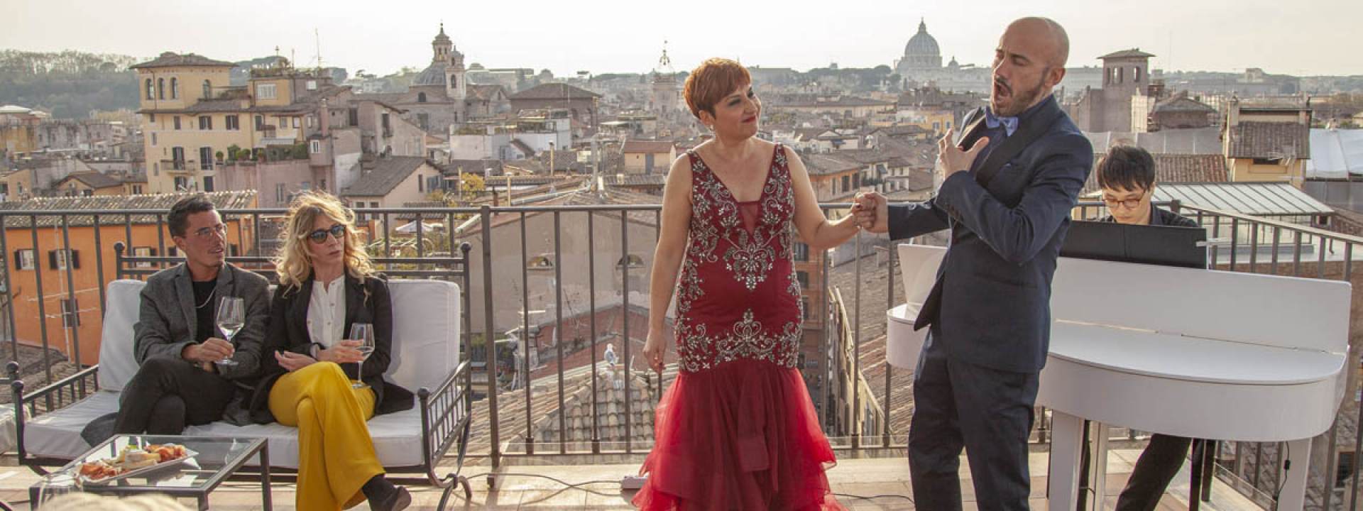 Le spectacle d´opéra sur le toit du bar : La Grande Beauté à Rome