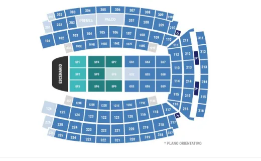 Palau Sant Jordi - Sitzplan