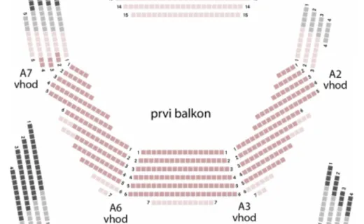 Plano de asientos de Cankarjev dom