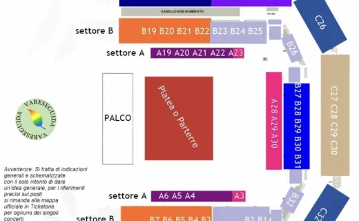 Sitzplan des Mediolanum Forum Milano